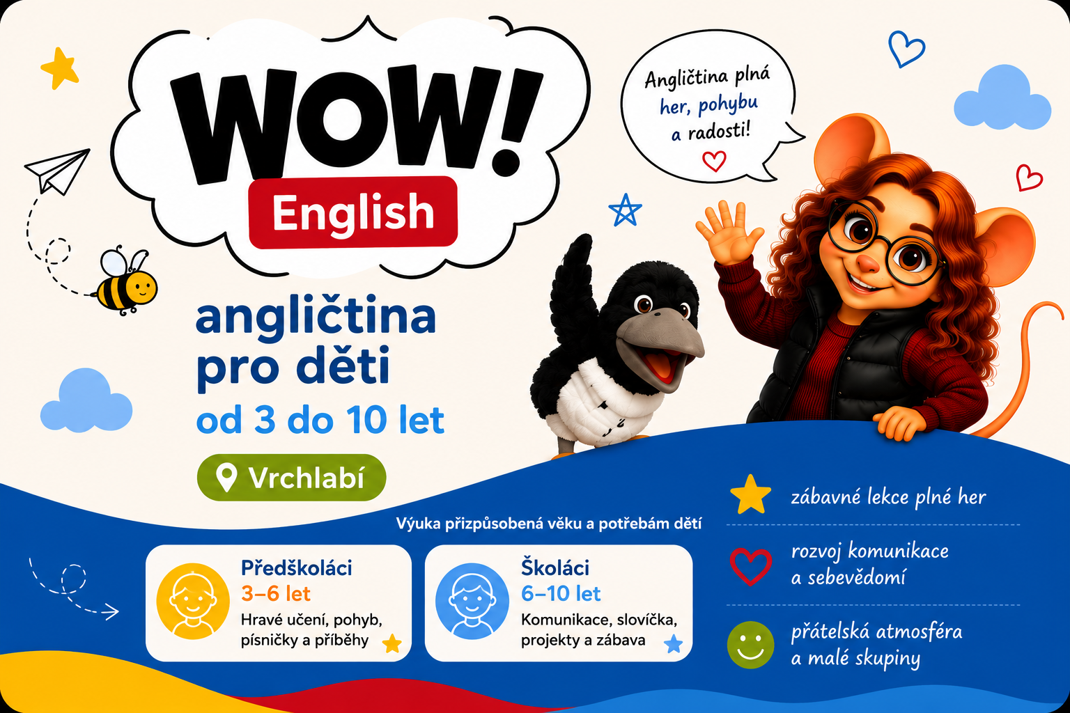 Angličtina plná her, pohybu a radosti.